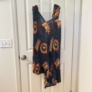 Junya Watanabe Comme des Garcons Asymmetrical Printed Pleated Dress Women's S